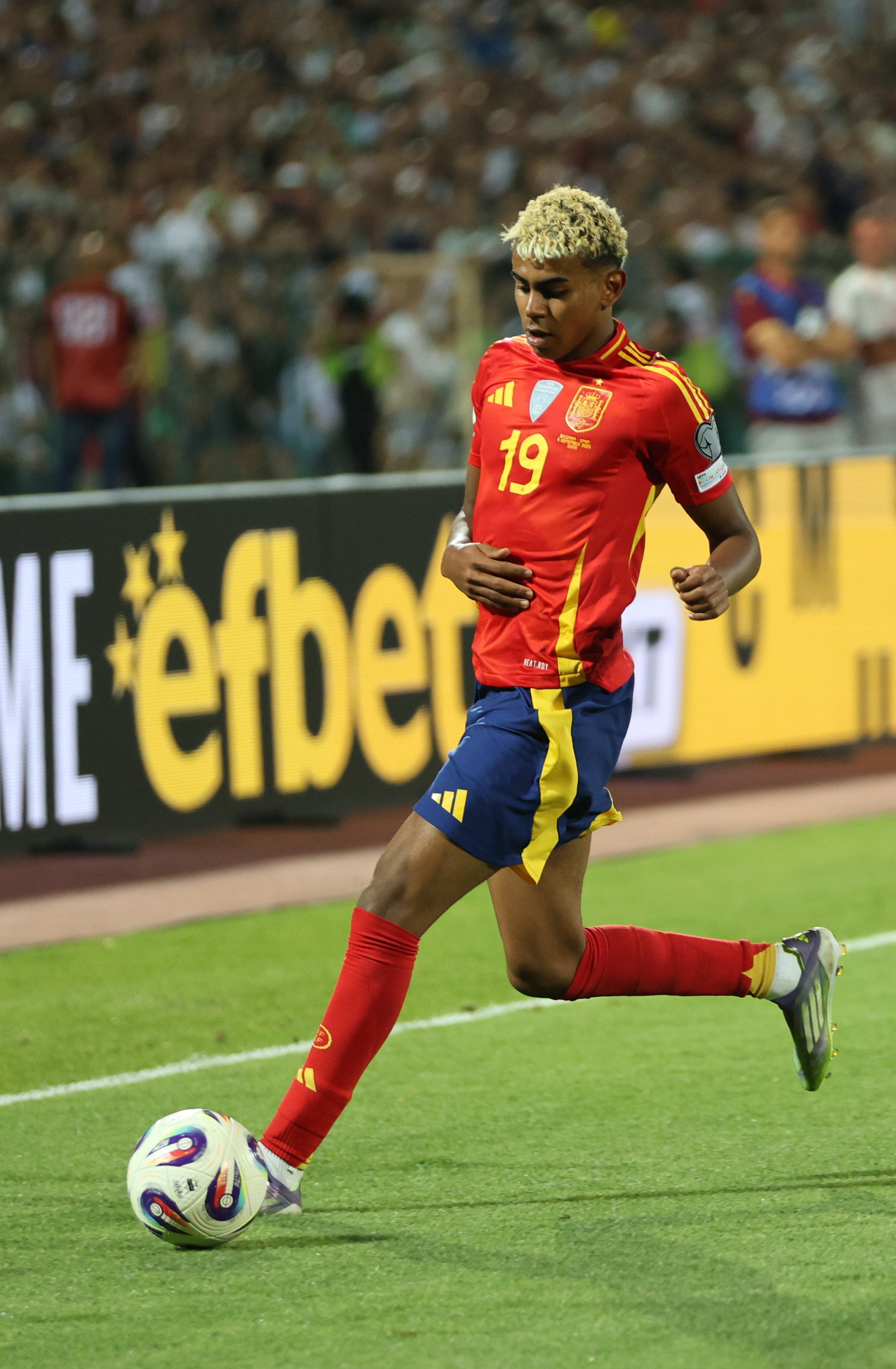 Spain football star wearing the official national team jersey